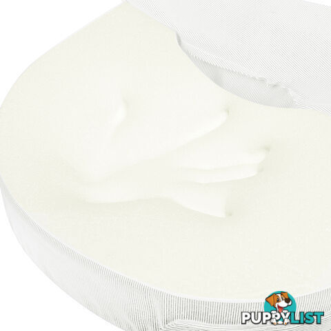 Baby Breast Feeding Support Memory Foam Pillow w/ Zip Cover White