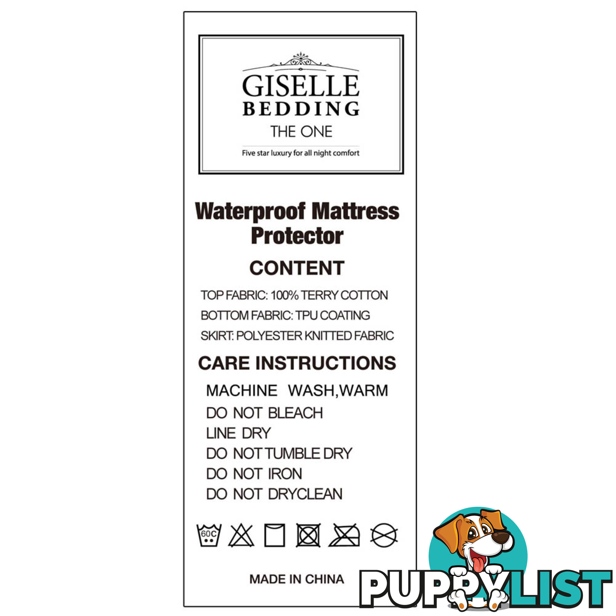 Waterproof Mattress Protector - Single