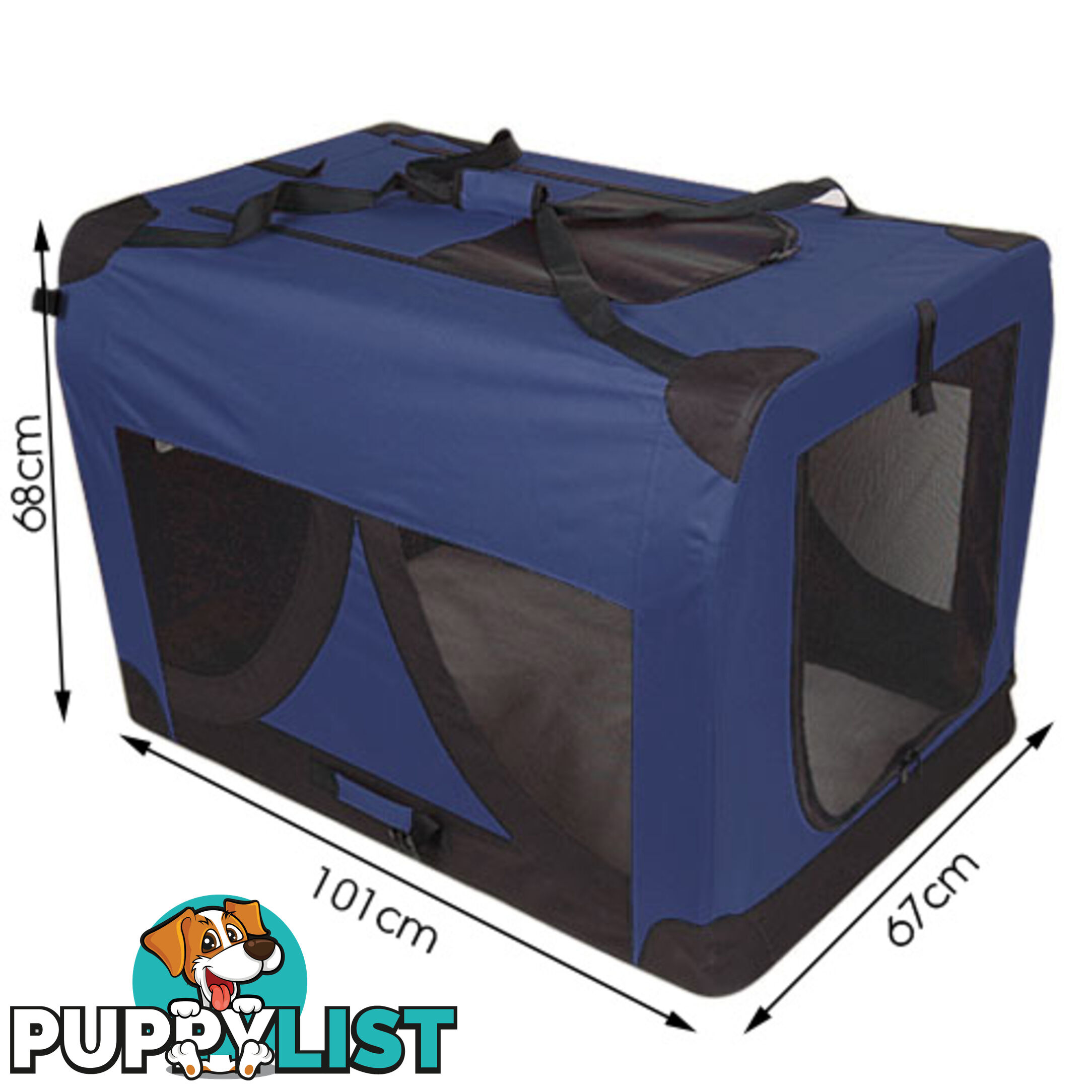 Extra Large Portable Soft Pet Dog Crate Cage Kennel Blue