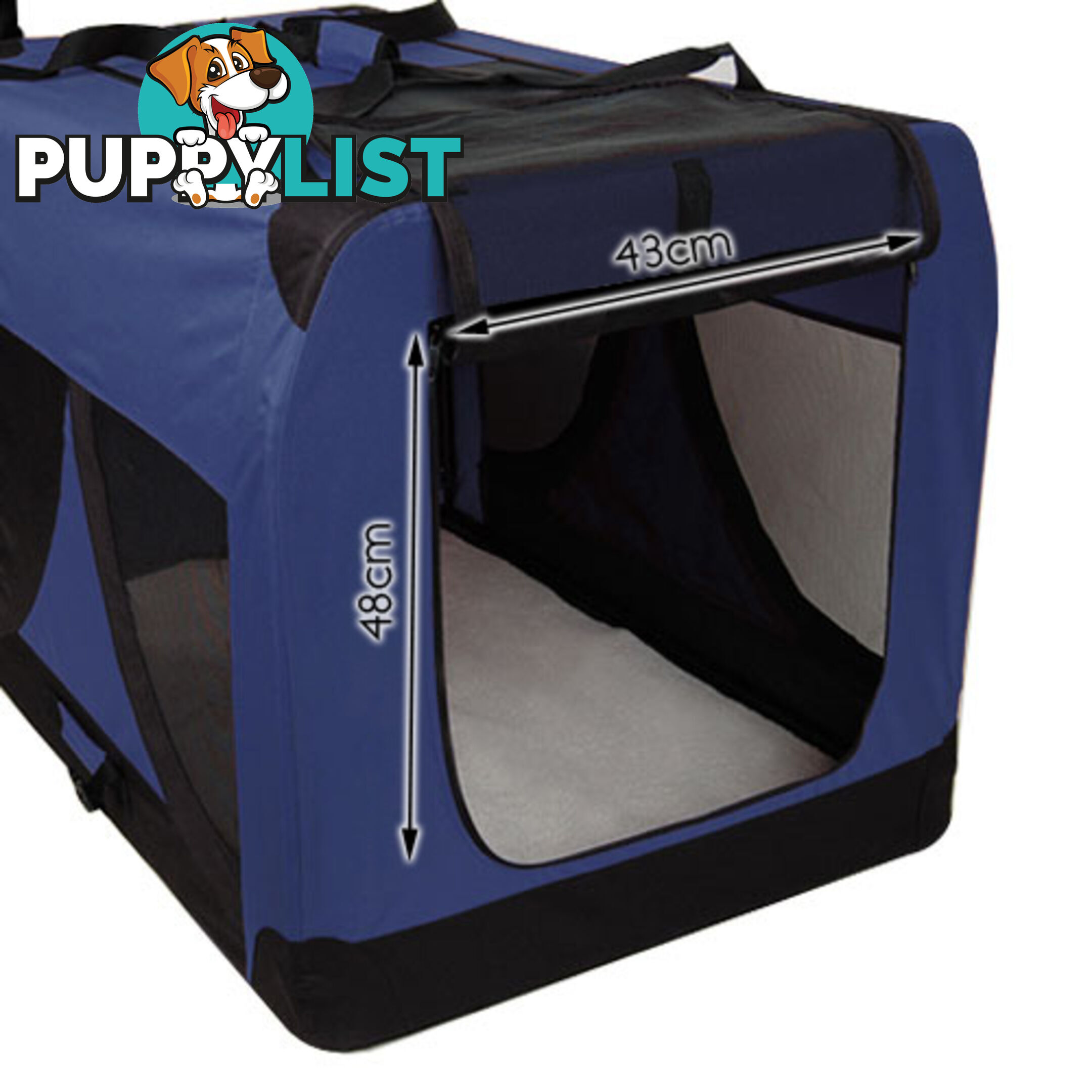 Extra Large Portable Soft Pet Dog Crate Cage Kennel Blue