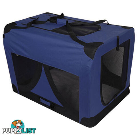 Extra Large Portable Soft Pet Dog Crate Cage Kennel Blue