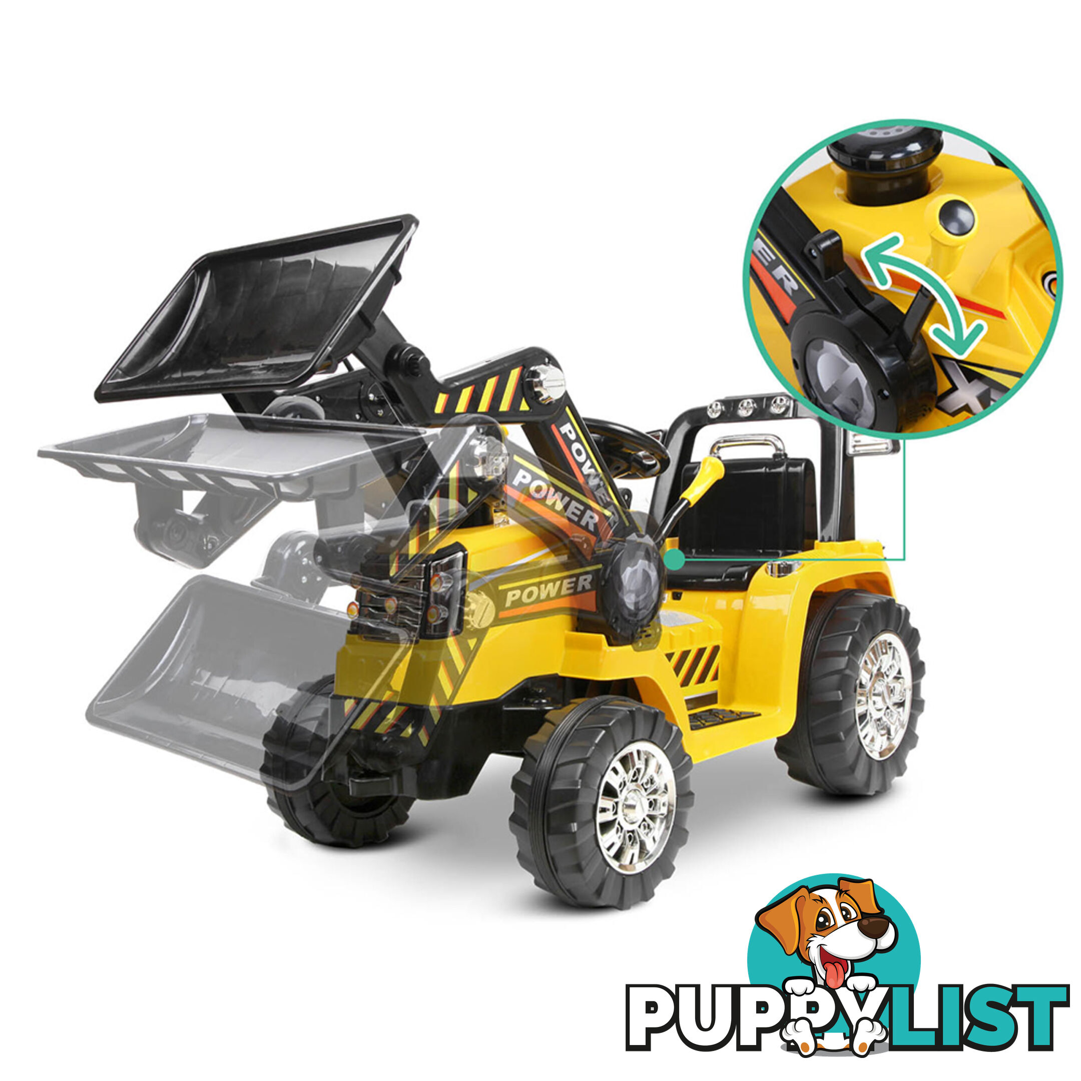 Kids Ride On Bulldozer _ Yellow