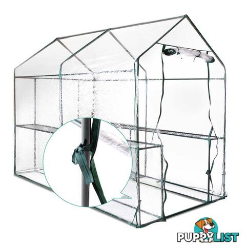 Greenhouse with Transparent PVC Cover - 1.9M x 1.2M