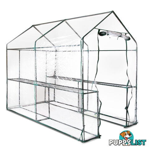 Greenhouse with Transparent PVC Cover - 1.9M x 1.2M