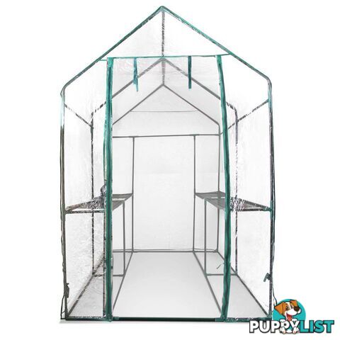 Greenhouse with Transparent PVC Cover - 1.9M x 1.2M