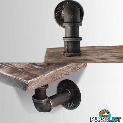 Rustic Industrial DIY Floating Pipe Shelf