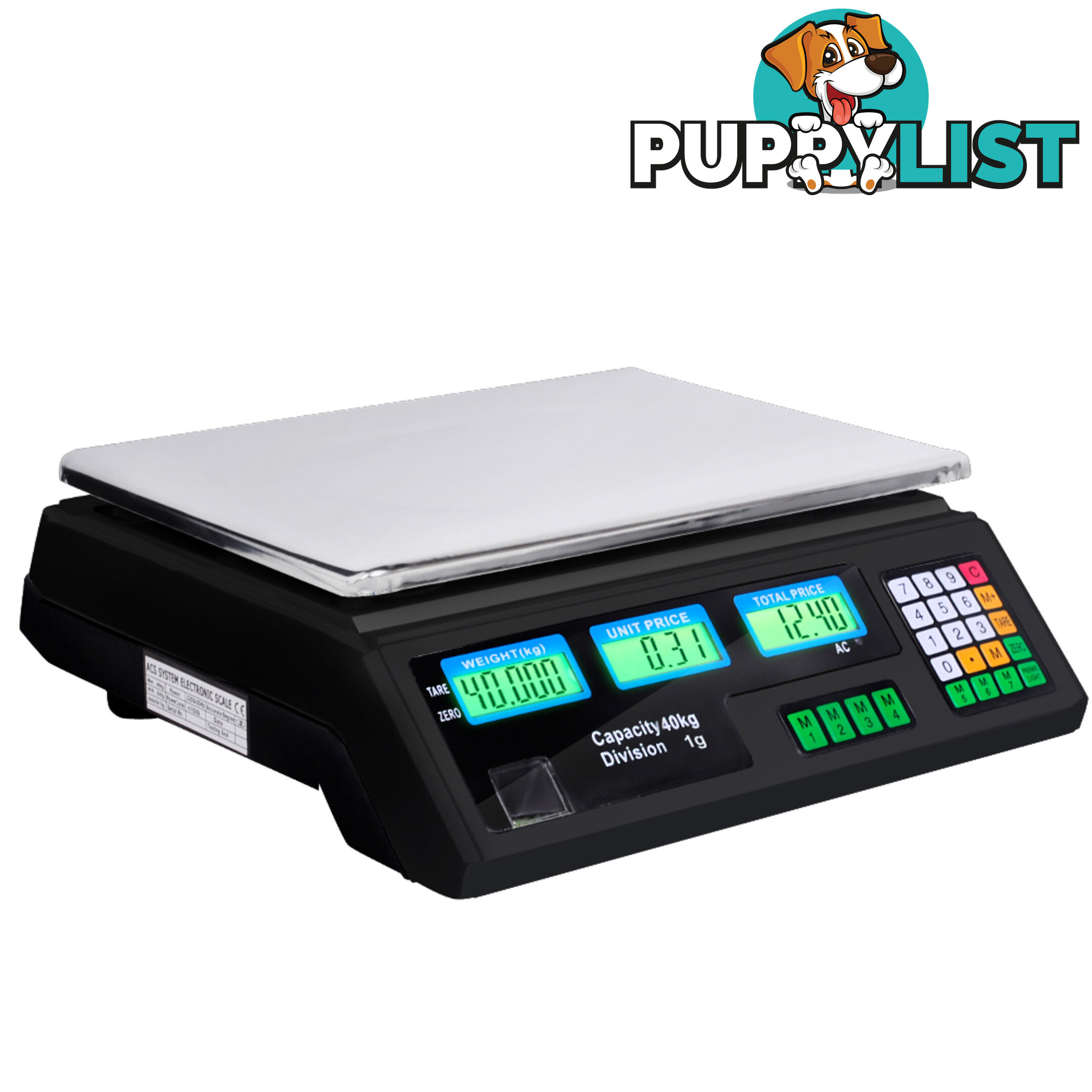 Kitchen Electronic Digital Scales 40kg  Black