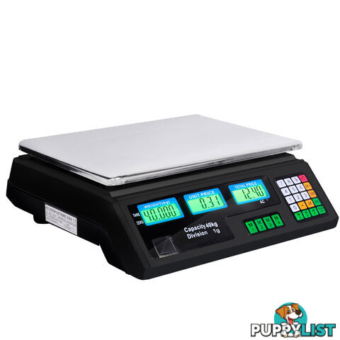 Kitchen Electronic Digital Scales 40kg  Black