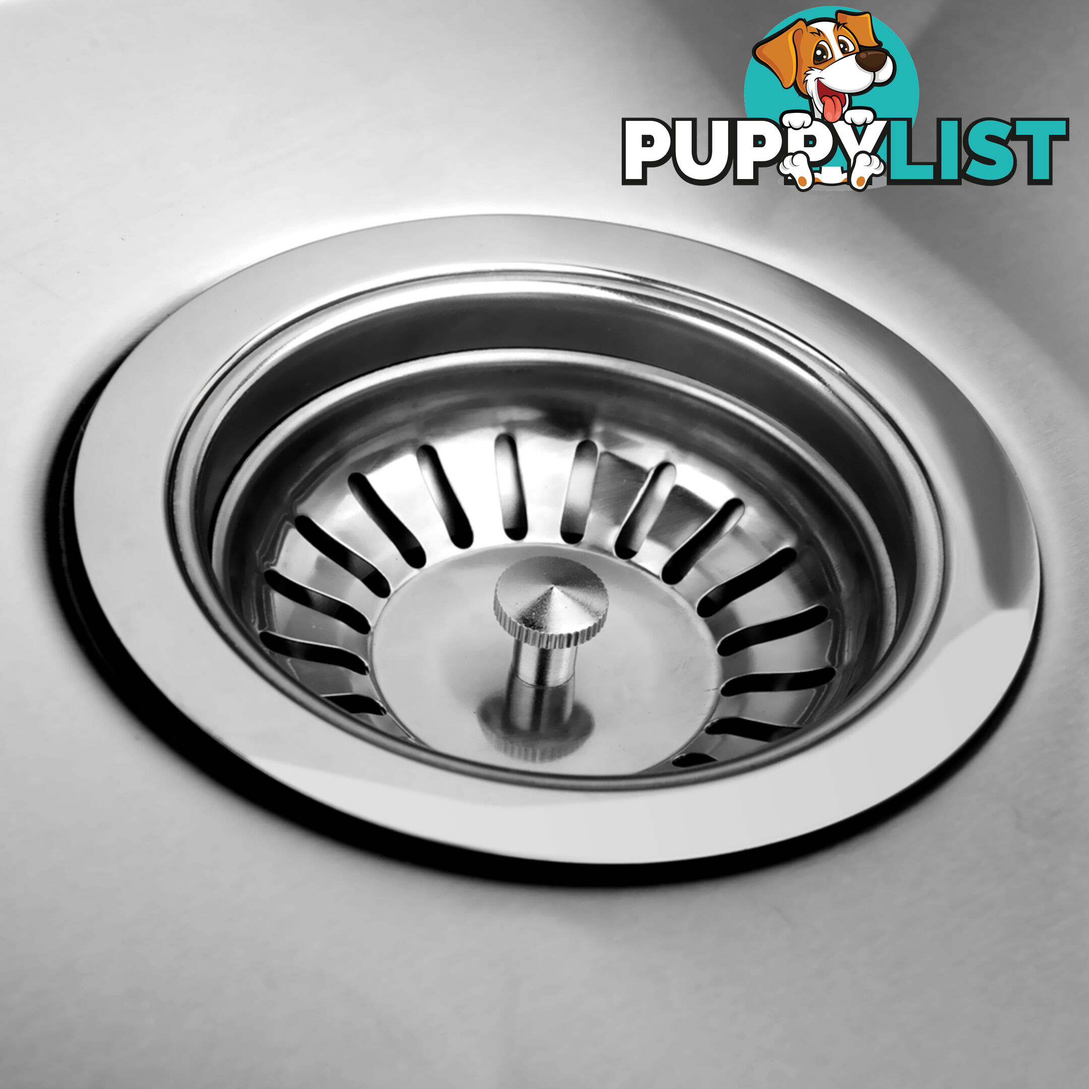 Stainless Steel Kitchen/Laundry Sink w/ Strainer Waste 510 x 450 mm