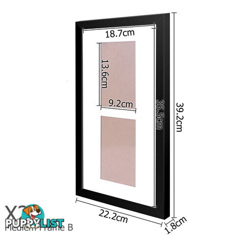 20 pcs Photo Frames Set Wall Black