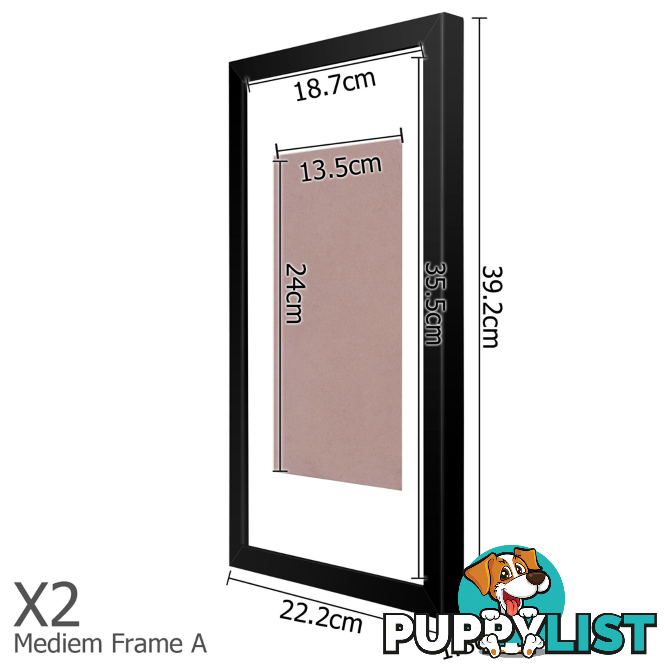 20 pcs Photo Frames Set Wall Black