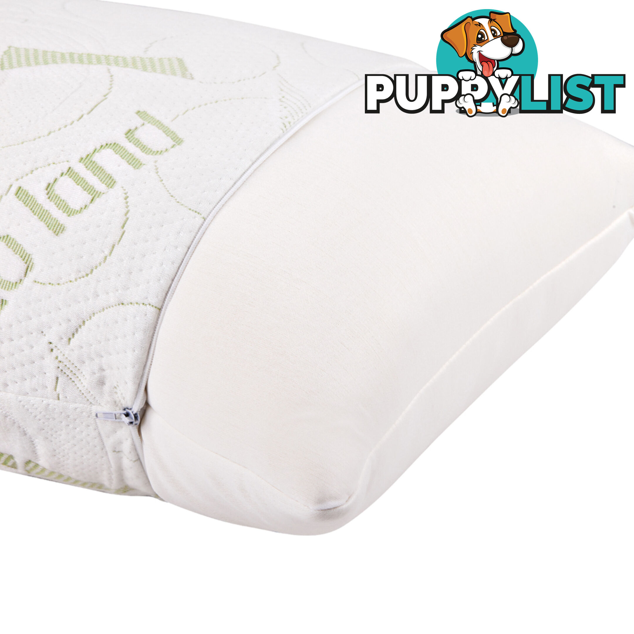 Set of 2 Bamboo Fabric Cover Shredded Memory Foam Pillow 70 x 40 cm