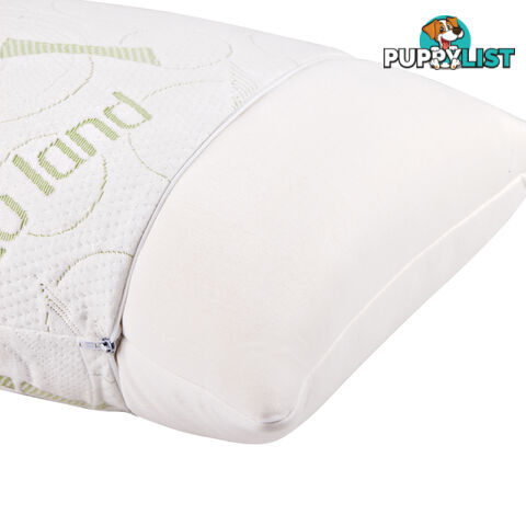 Set of 2 Bamboo Fabric Cover Shredded Memory Foam Pillow 70 x 40 cm