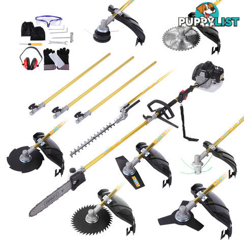 65cc 9 In 1 Petrol Pole Chainsaw Hedge Trimmer Whipper Snipper Pruner