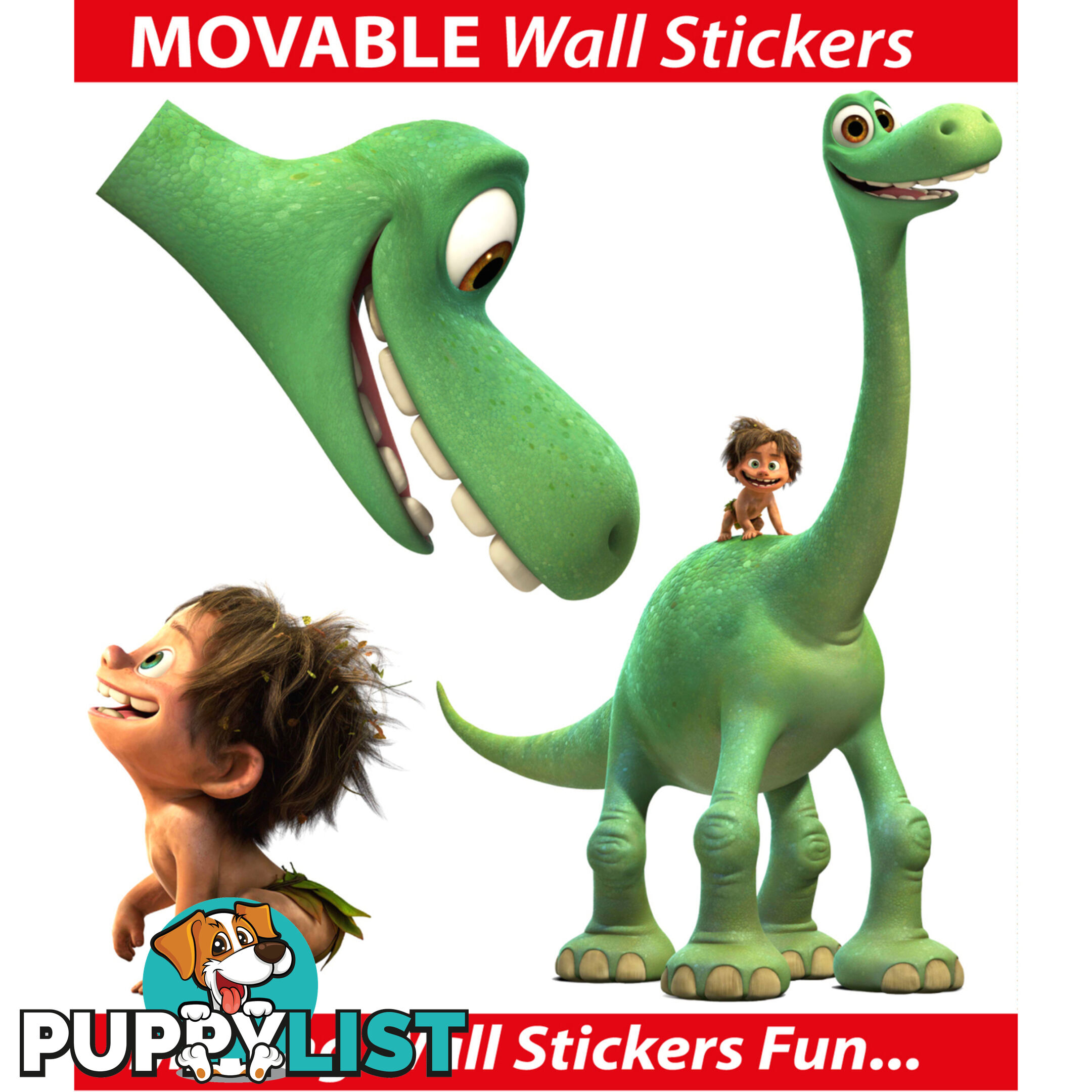 10 X The Good Dinosaur MOVABLE and Reusable Toy box - Wall Stickers