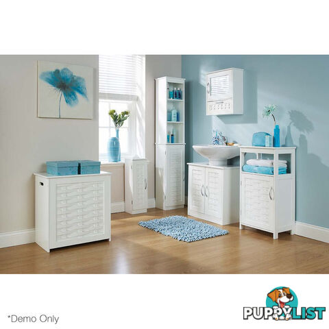 Weave Floor Unit in WHITE