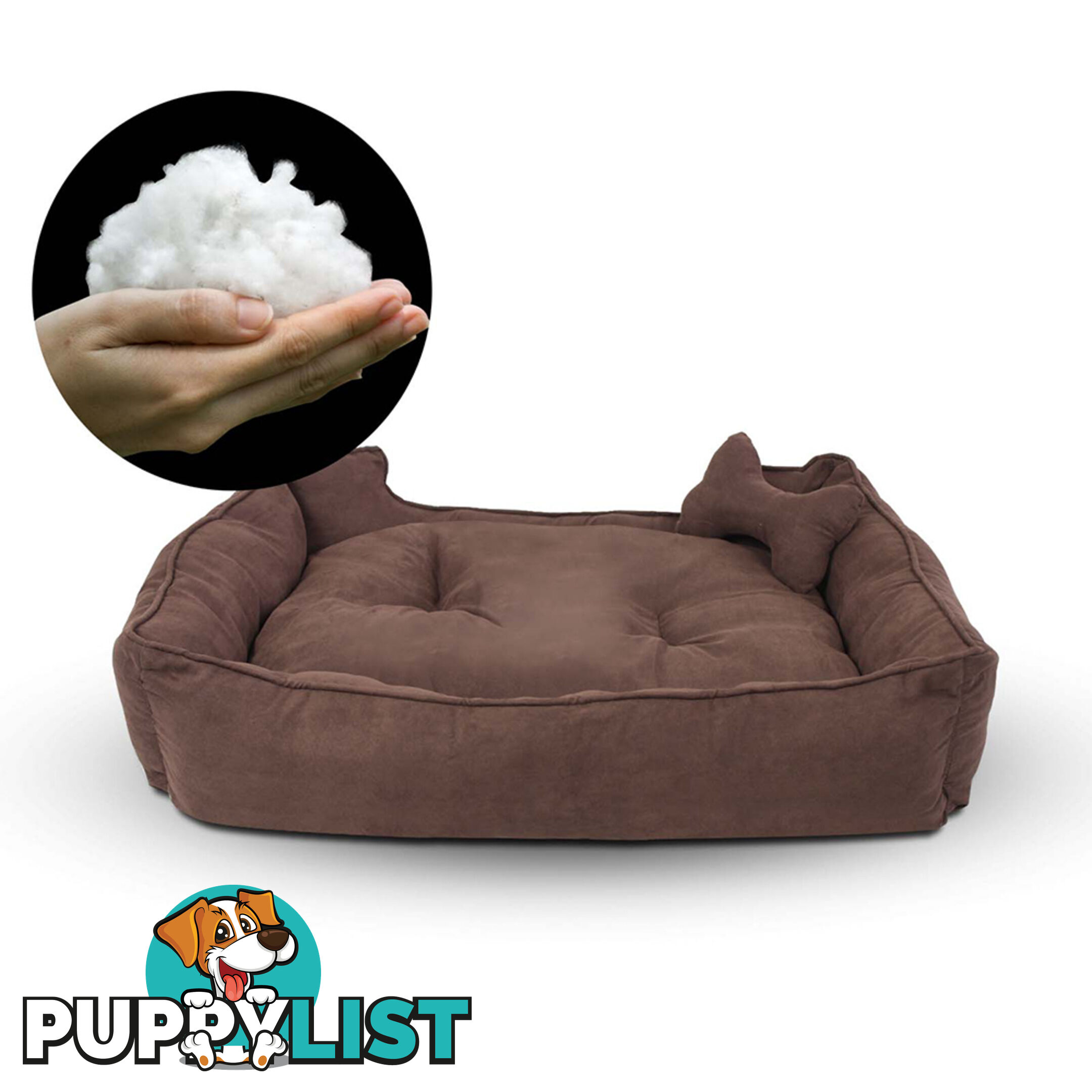 Faux Suede Washable Dog Bed - Medium