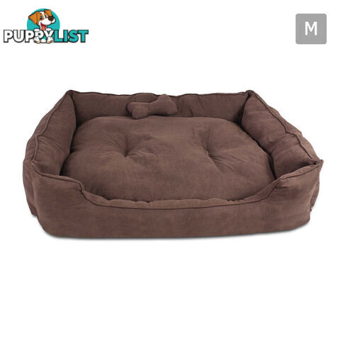 Faux Suede Washable Dog Bed - Medium