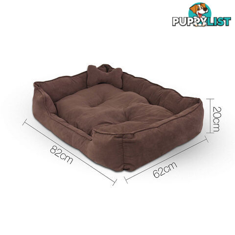 Faux Suede Washable Dog Bed - Medium