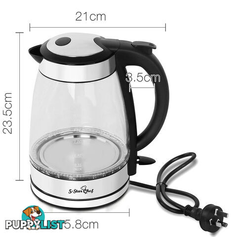 LED Cordless Glass Kettle _ 1.7L