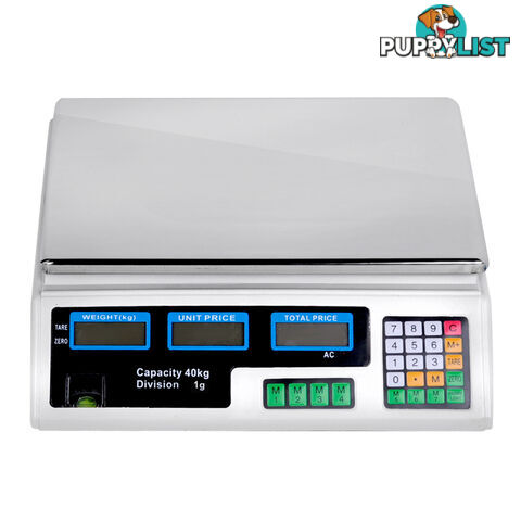 Kitchen Electronic Digital Scales 40kg  White