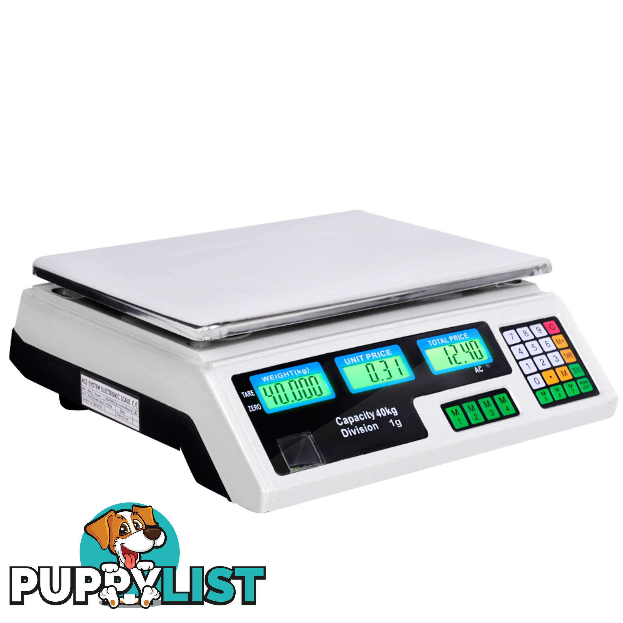 Kitchen Electronic Digital Scales 40kg  White