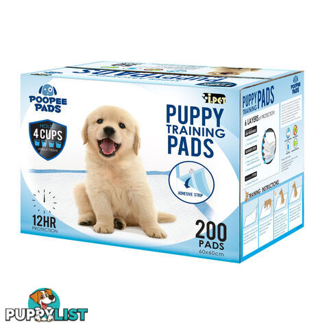 200 Puppy Pet Dog Toilet Training Pads Blue