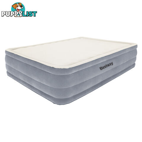 Bestway Queen Inflatable Air Mattress Bed w/ Built-in Electric Pump Grey