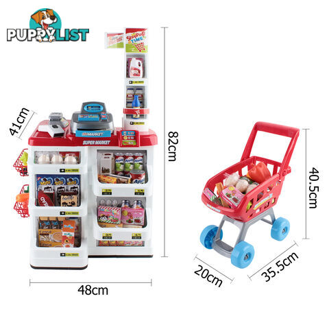 Supermarket Pretend Play Set Red White