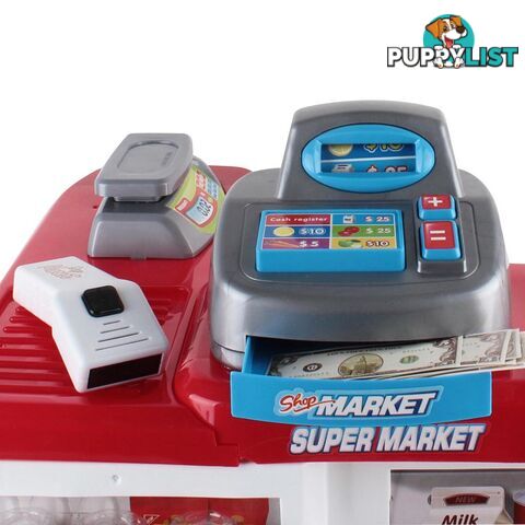 Supermarket Pretend Play Set Red White