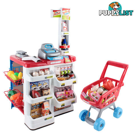 Supermarket Pretend Play Set Red White