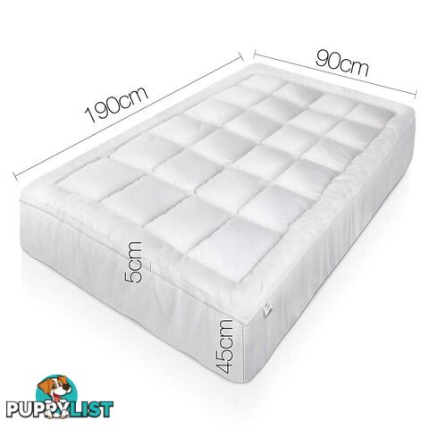 Bamboo Pillowtop Mattress Topper 5cm - Single