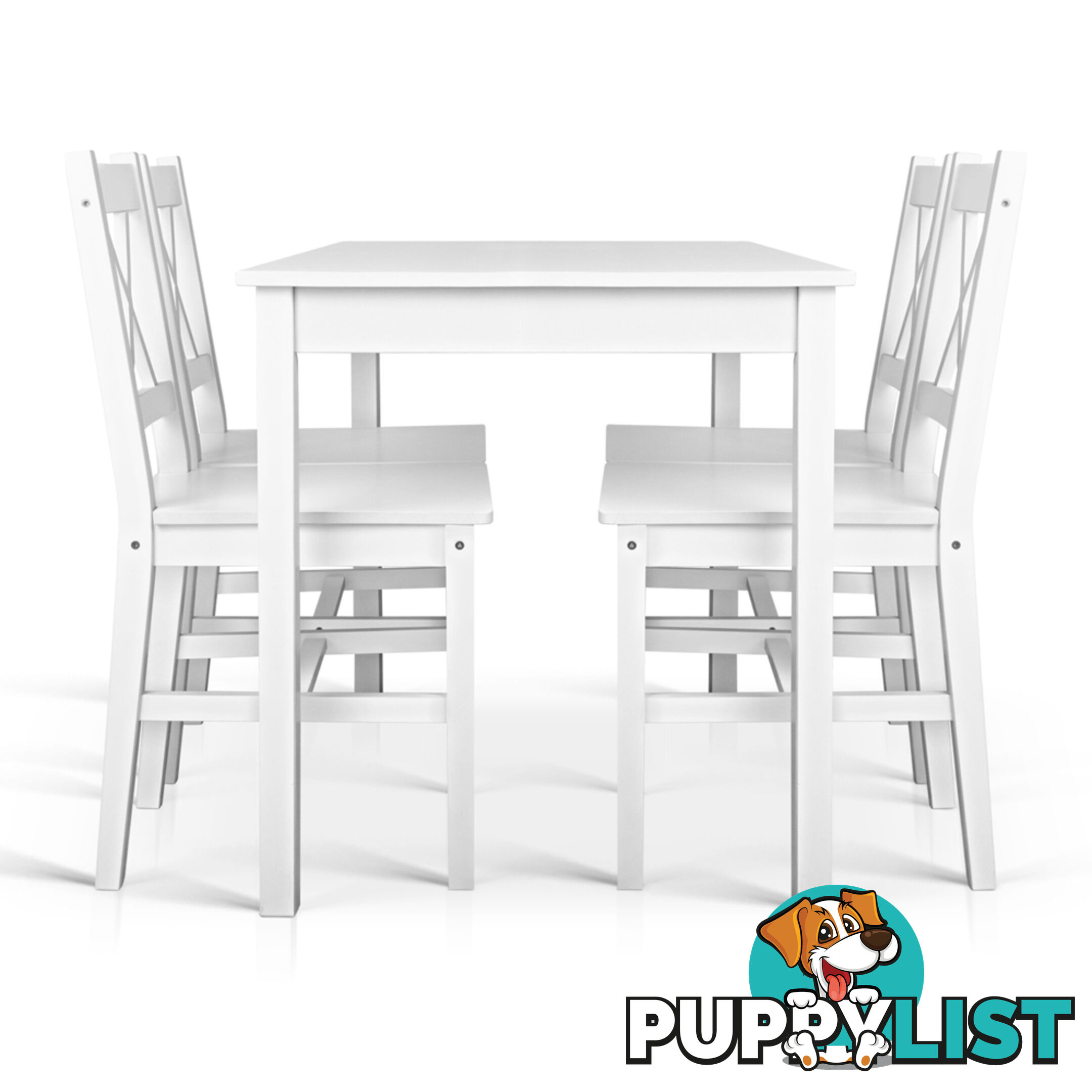 5PC Solid Pine Dining Set