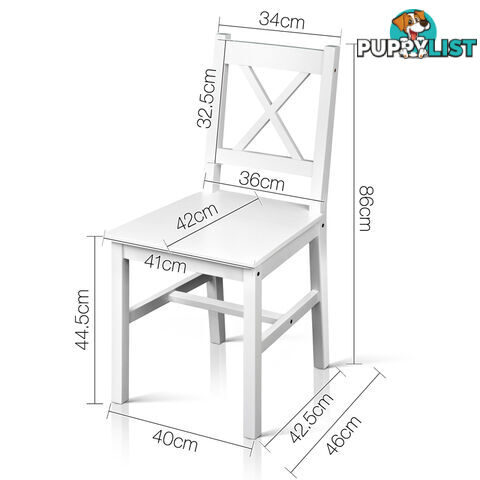 5PC Solid Pine Dining Set