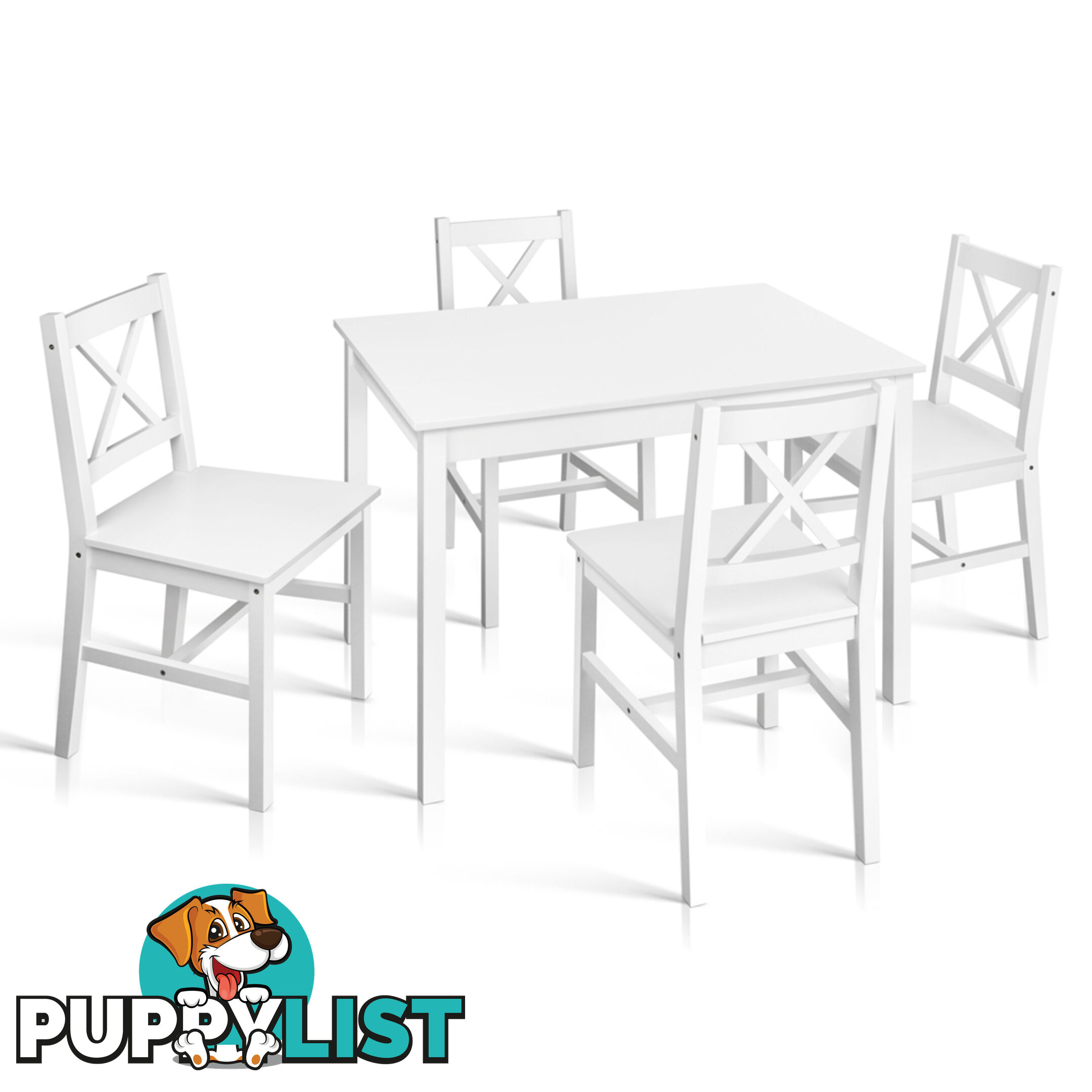 5PC Solid Pine Dining Set