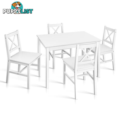 5PC Solid Pine Dining Set