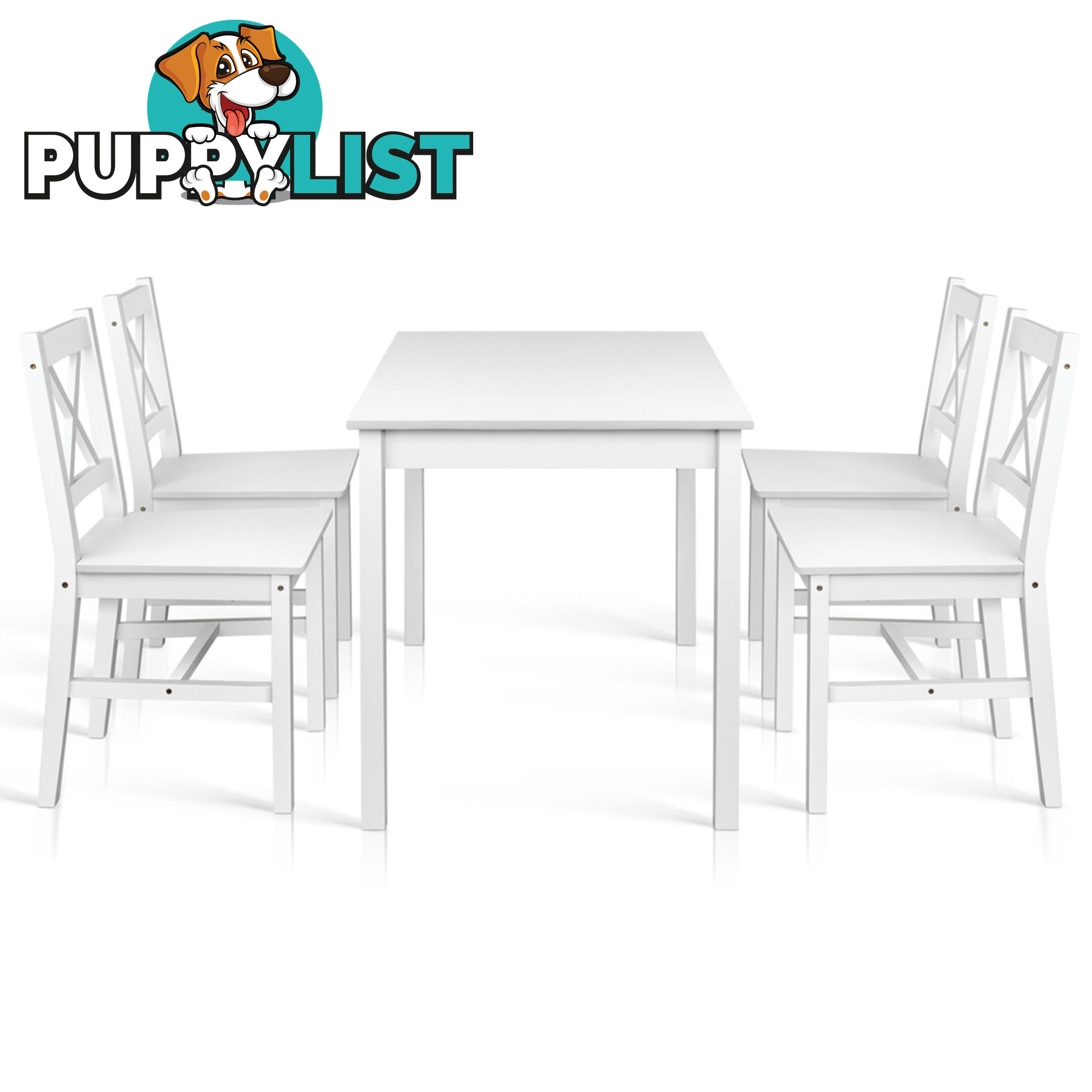 5PC Solid Pine Dining Set