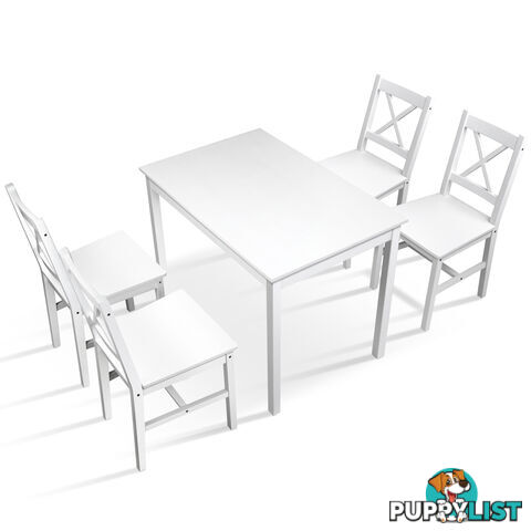 5PC Solid Pine Dining Set