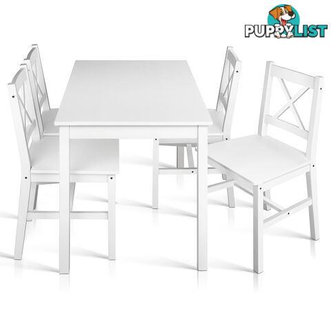 5PC Solid Pine Dining Set