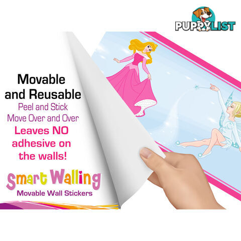 Girls Princess Wall Border Stickers - Totally Movable