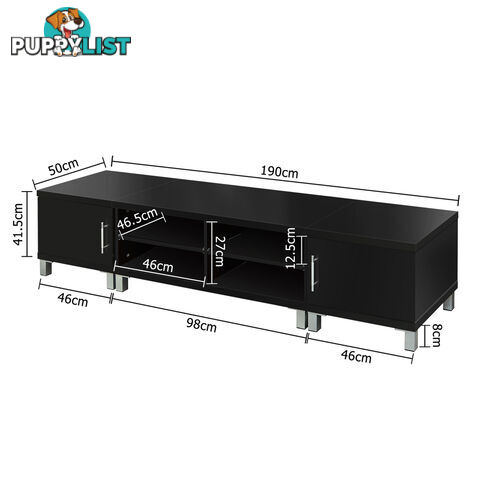 TV Stand Entertainment Unit Lowline Cabinet Drawer Black