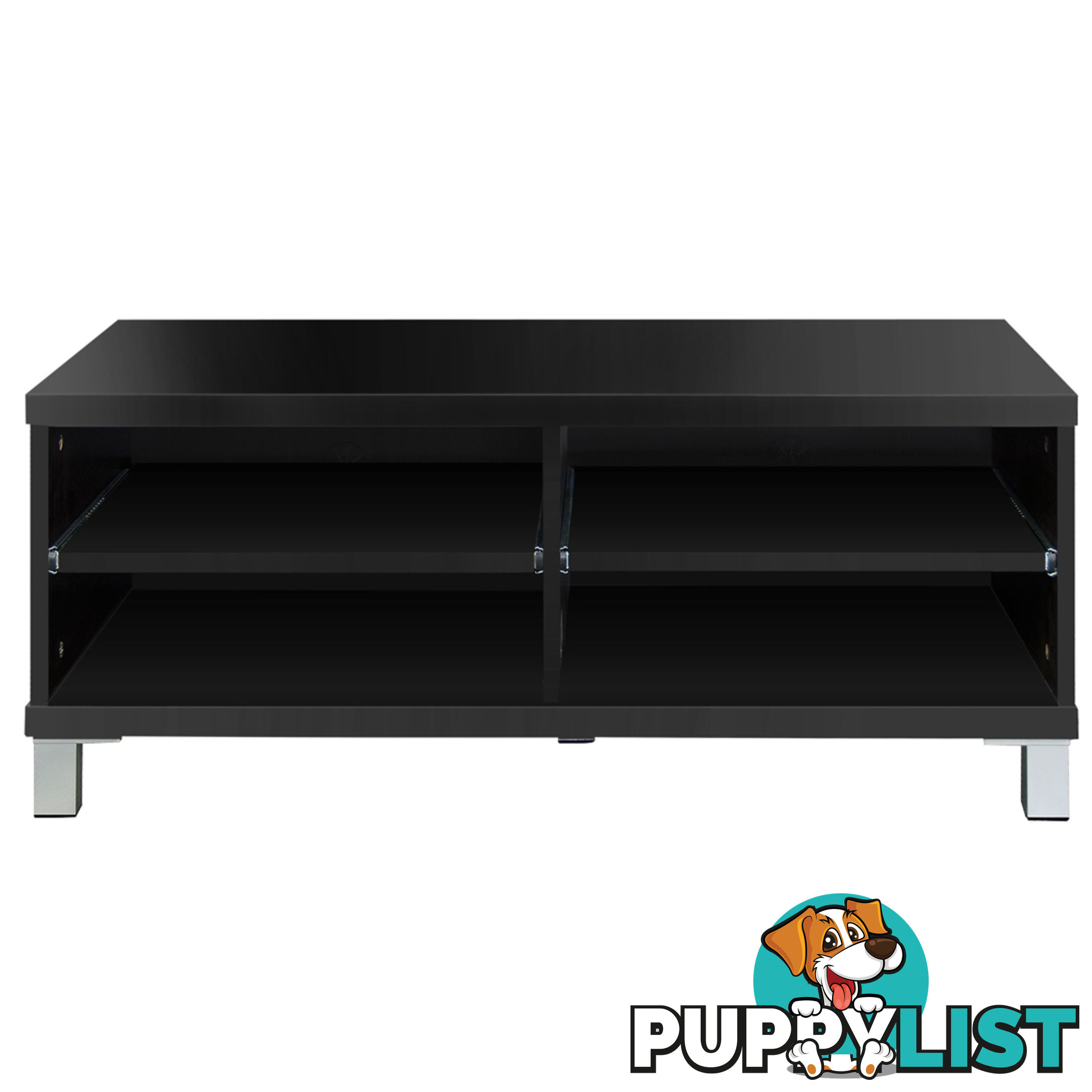 TV Stand Entertainment Unit Lowline Cabinet Drawer Black