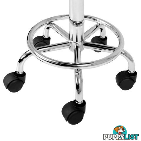 Saddle PU Swivel Salon Stool White