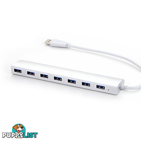 Portable slim 7-Port USB3.0 Hub with Power Adapter (SAA approval Power)