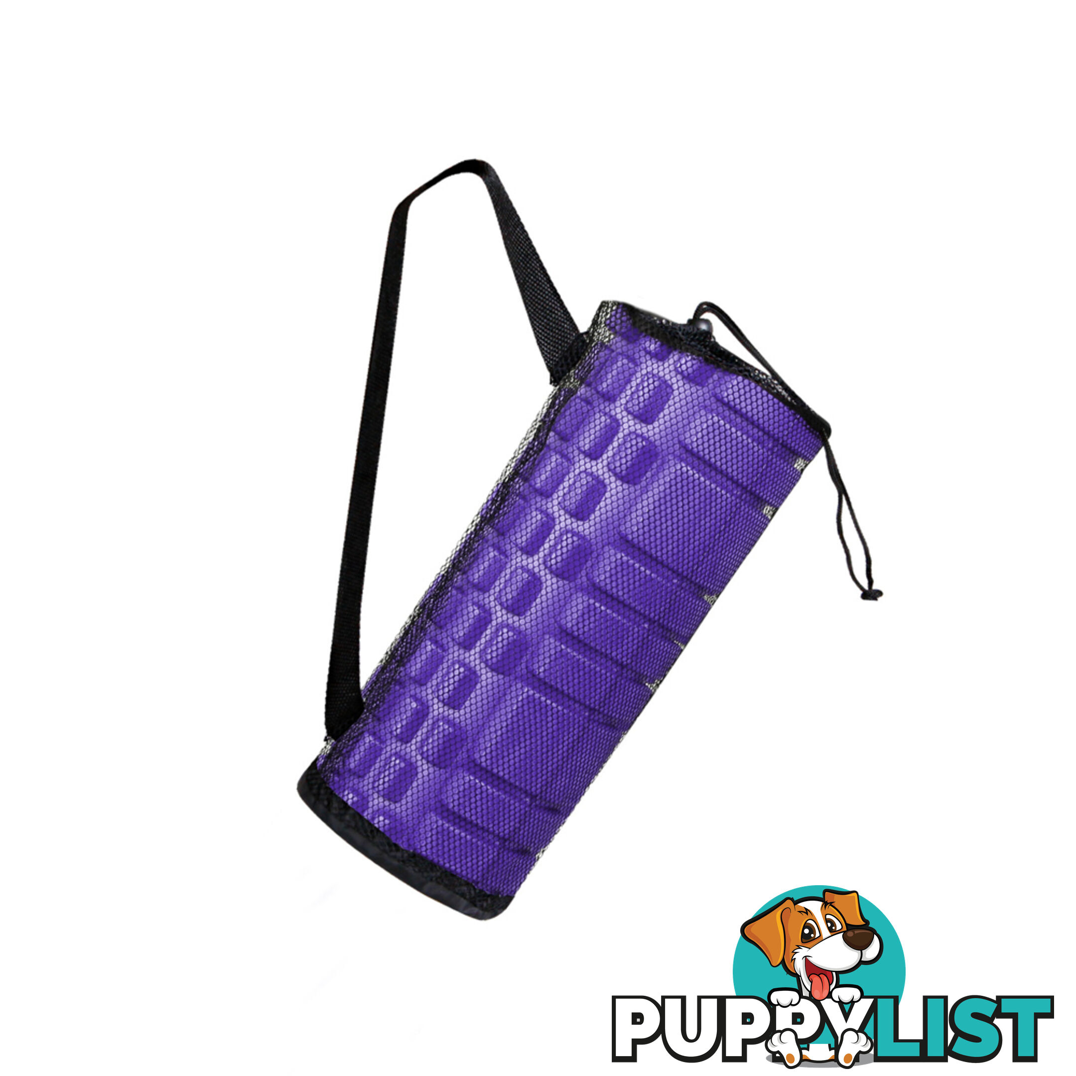 Yoga Gym Pilates EVA Grid Foam Roller Purple 33 x 14cm