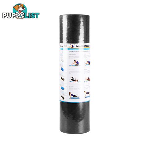 Yoga Gym Pilates EPP Stick Foam Roller Black 45 x 15cm