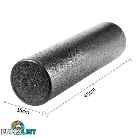 Yoga Gym Pilates EPP Stick Foam Roller Black 45 x 15cm