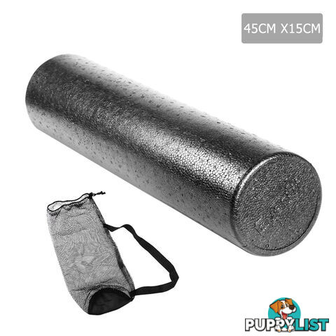 Yoga Gym Pilates EPP Stick Foam Roller Black 45 x 15cm