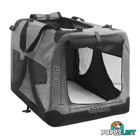 Extra Large Portable Soft Pet Dog Crate Cage Kennel Grey