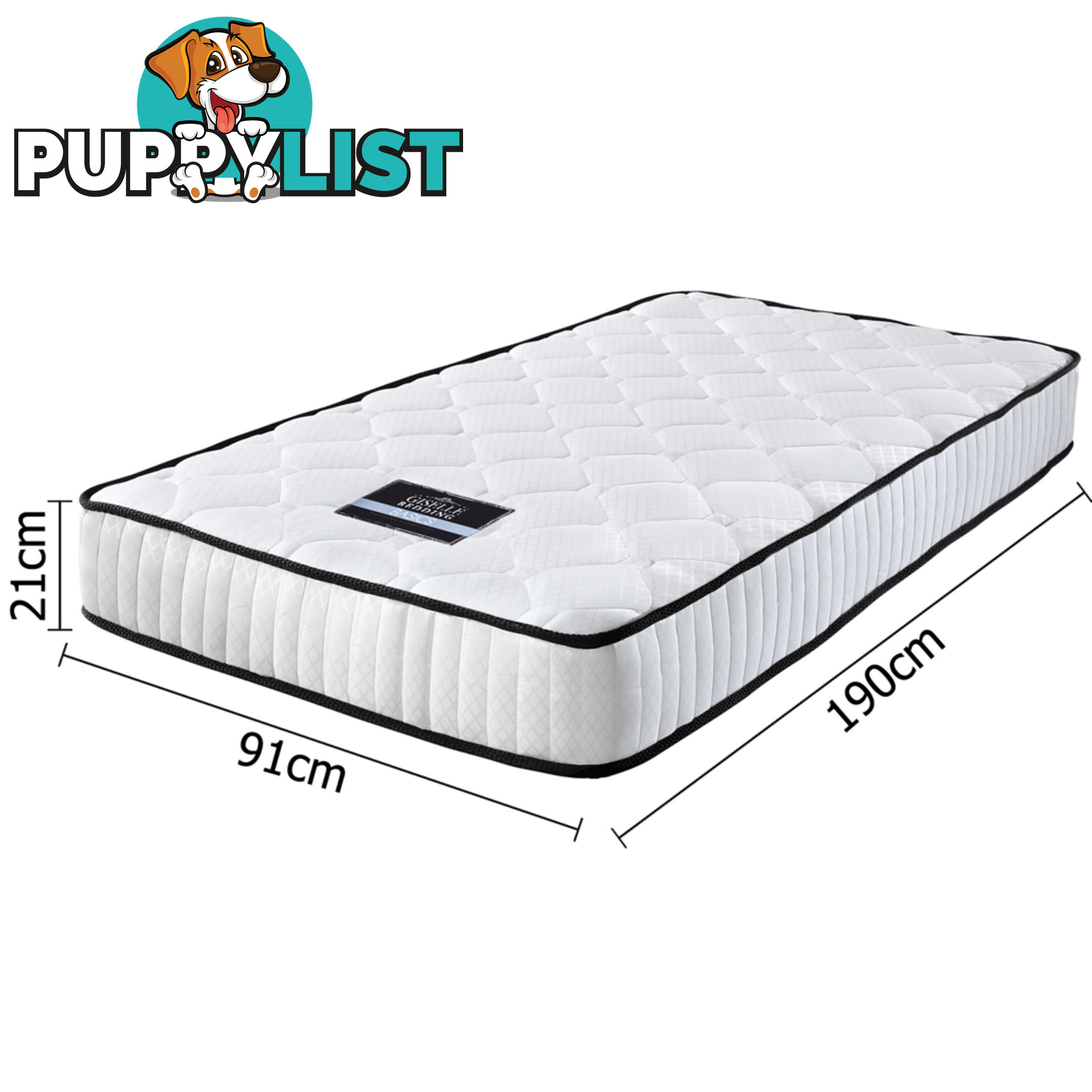 High Density Foam Pocket Spring Mattress 21cm Single